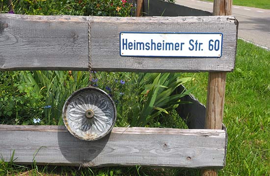 Schild Anfahrt